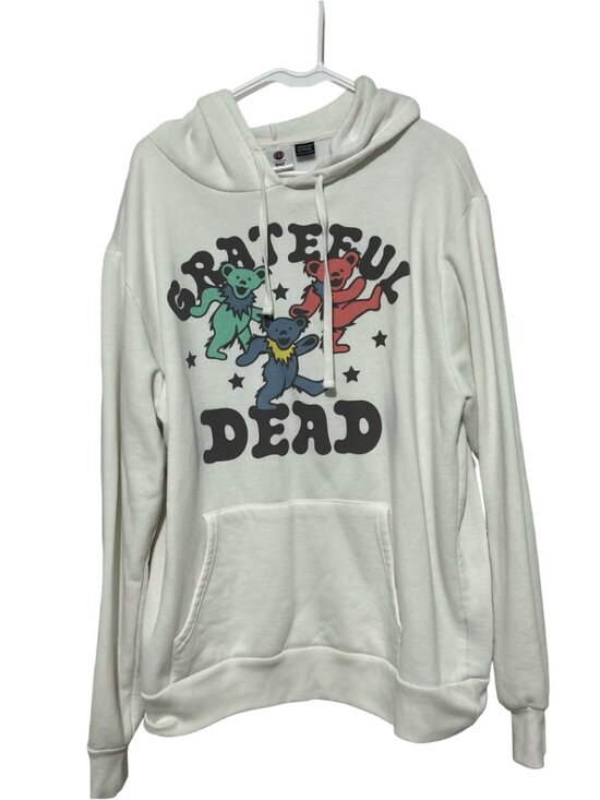 Grateful Dead Tops - Grateful Dead Graphic White Hoodie Sweatshirt Size XL